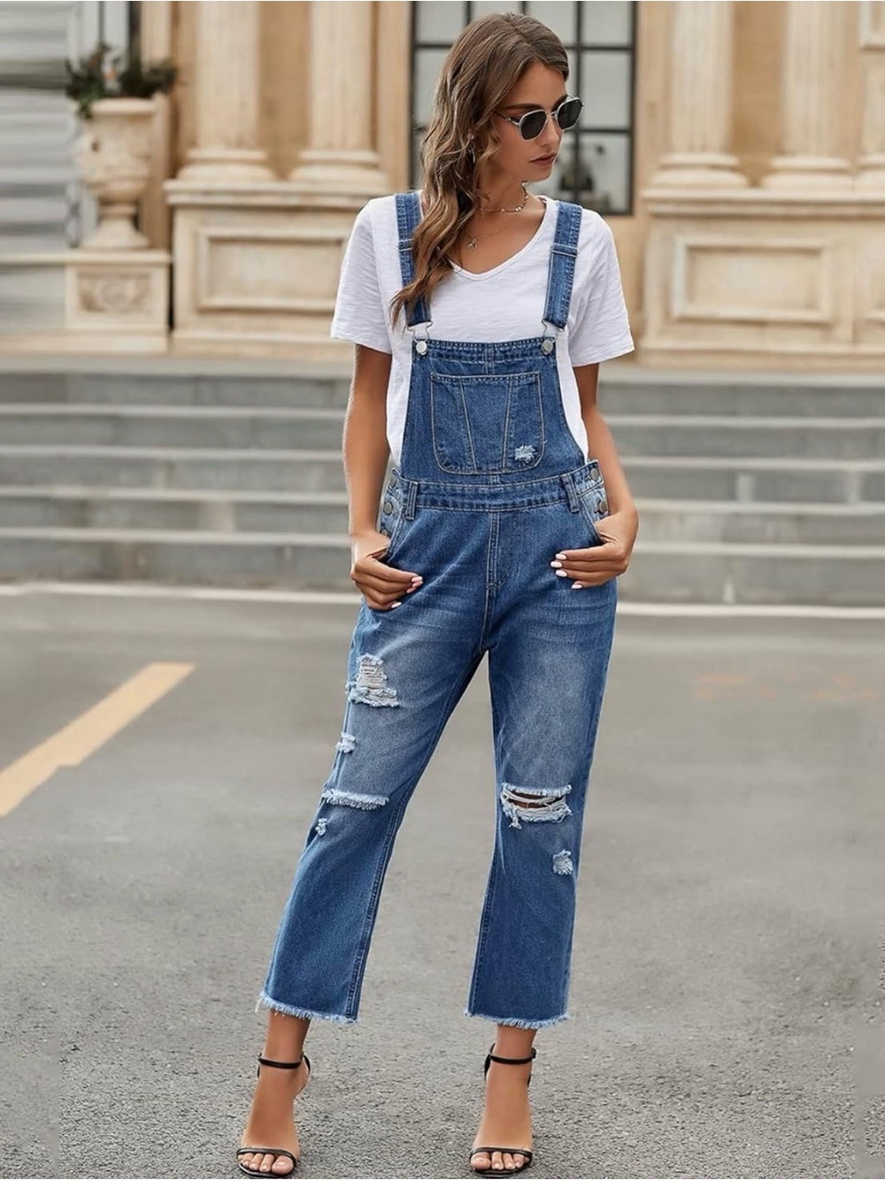 Dark Blue Women’s Denim Overalls CB- Casual Workwear